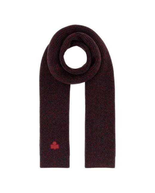Isabel Marant Purple Enolia Logo-Patch Scarf