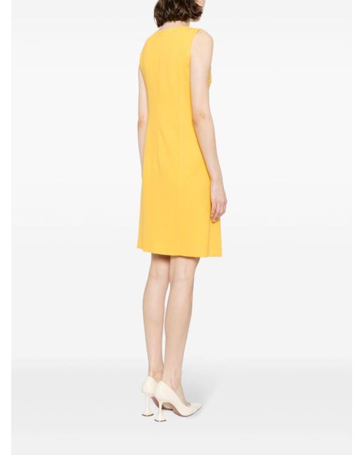 Jane Yellow Kendal Wool-crepe Shift Dress