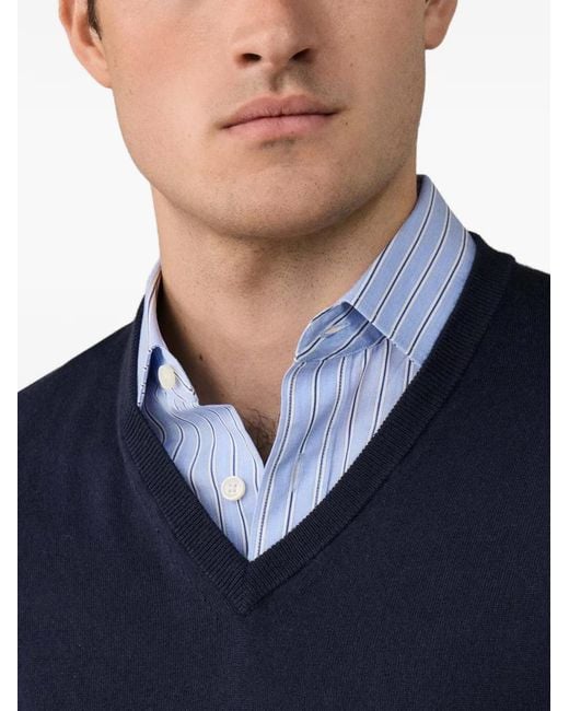 Pull À Col V Hackett pour homme en coloris Blue