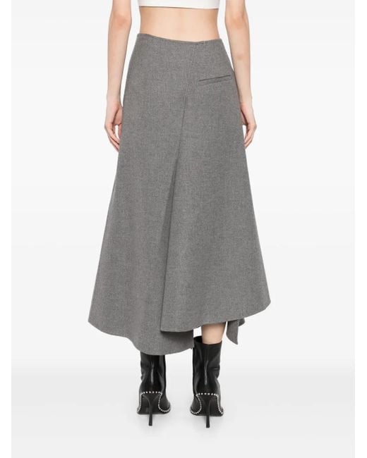 JNBY Gray Asymmetric Skirt