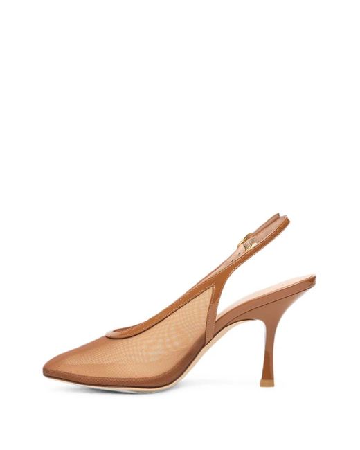 Stuart Weitzman Natural Bareitall Slingback 85