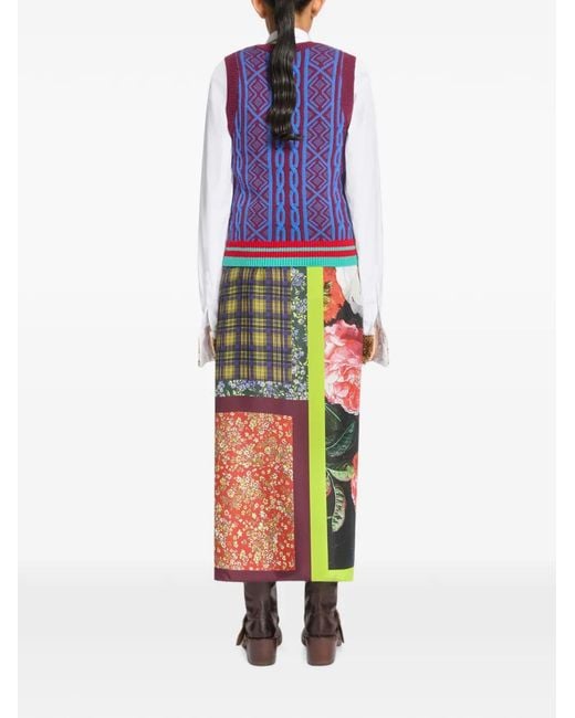 Dries Van Noten White Long Wrap Scarf-Skirt