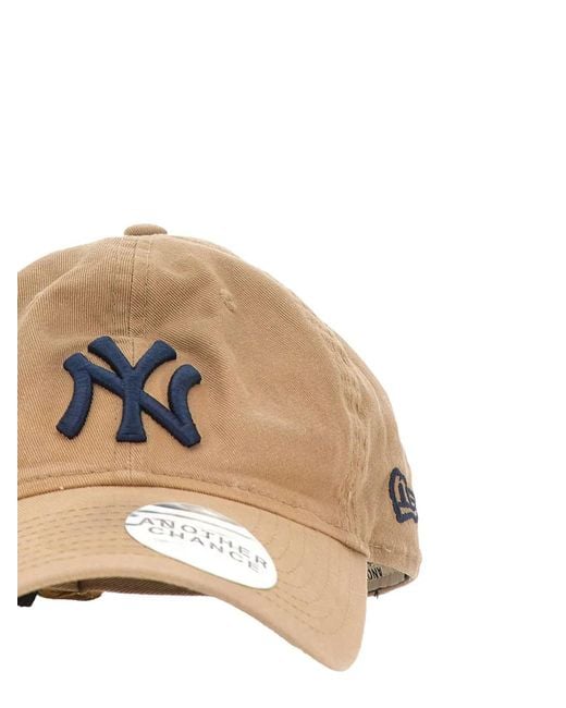 ANOTHER CHANCE Natural Customised New Era 9Twenty New York Yankees Mlb Core Classic Baseball Cap
