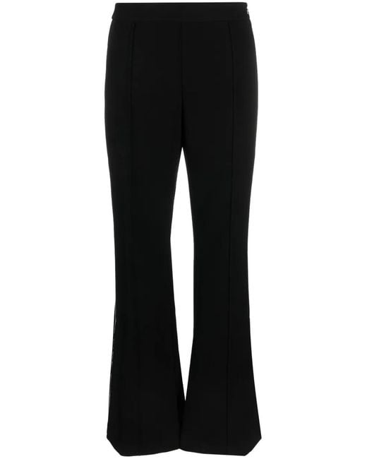Tory Burch Black Striped Flared Trousers