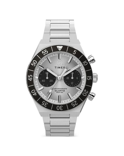 Timex Gray Q Continental Chronograph 40Mm Watch for men