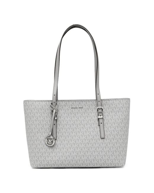 MICHAEL Michael Kors Gray Logo Charm Tote Bag