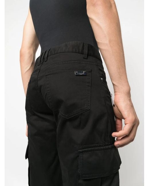 Balmain Black Stretch Cotton Cargo Pants for men