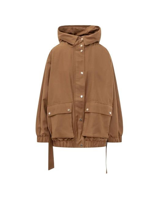 OOF WEAR Brown Hooded Waxed-Cotton Parka