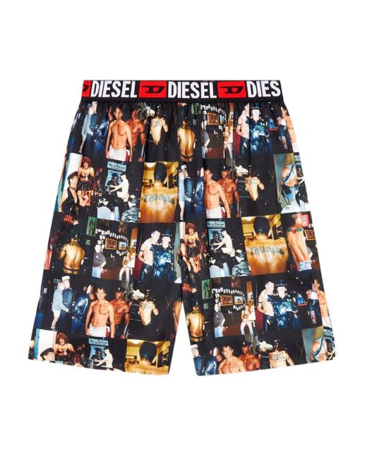 Bermudas con motivo gráfico de x Tom of Finland Foundation DIESEL de color Black