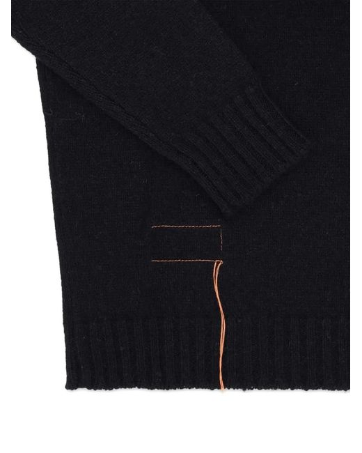 Fortela Blue Ribbed Crew-Neck Sweater for men