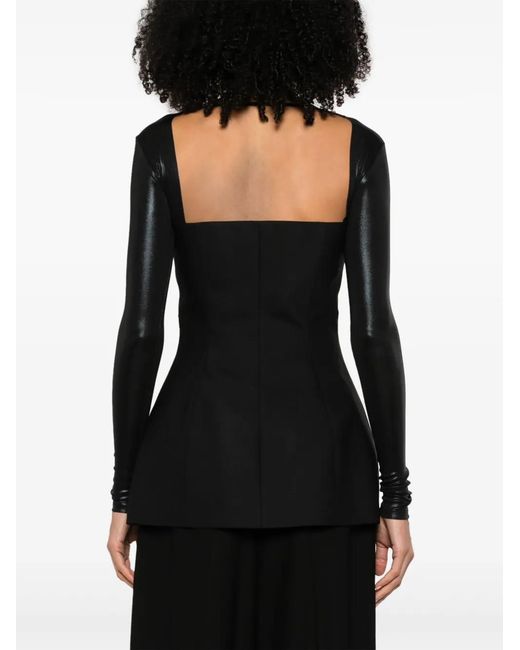 ALESSANDRO VIGILANTE Black Strapless Corset Top
