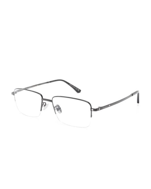Cartier Black Rectangle-Frame Glasses