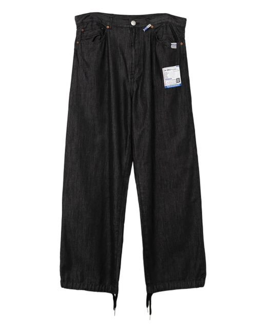 in・stru(men-tal) Black Drawstring Denim Jeans for men