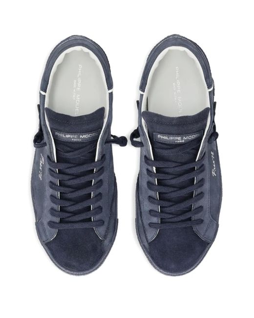 Zapatillas bajas con cordones Philippe Model de hombre de color Blue