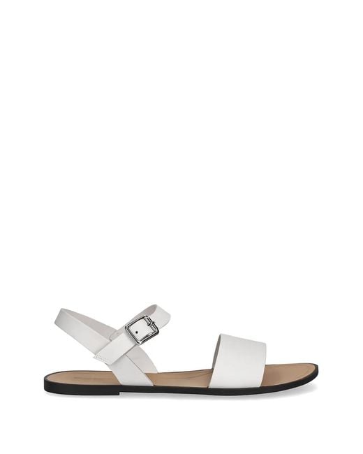 Vagabond White Tia 2.0Buckle Strap Sandals