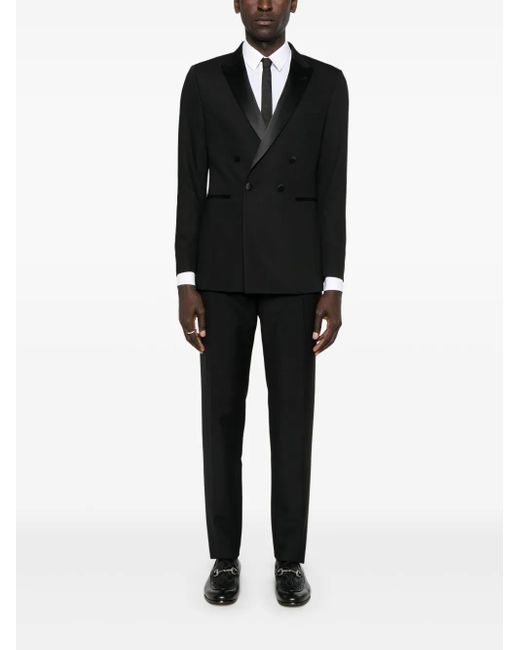 Eraldo Black Double-Breasted Blazer for men
