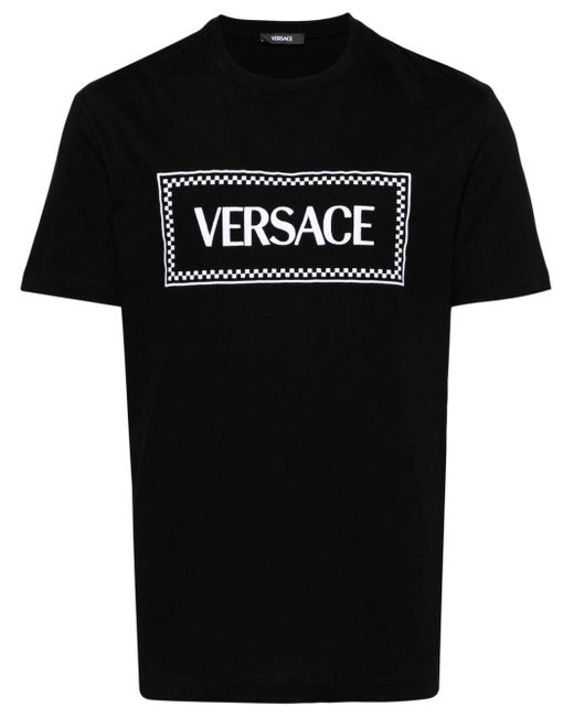 メンズ Versace ロゴ Tスカート Black