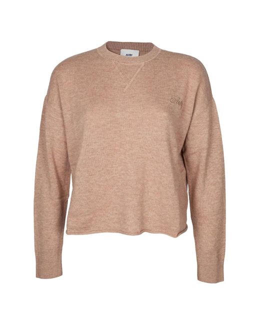Autry Natural Logo-Embroidered Cropped Sweater