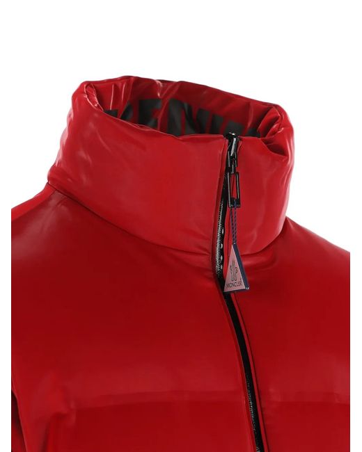 Moncler Red X Asap Rocky Logo-Patch Puffer Jacket for men