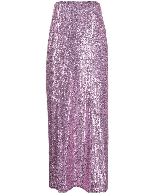 Tom Ford Purple High-waist Sequinned Maxi Skirt