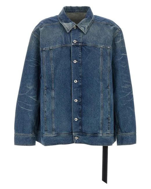 メンズ Rick Owens Jumbo Worker ジャケット Blue