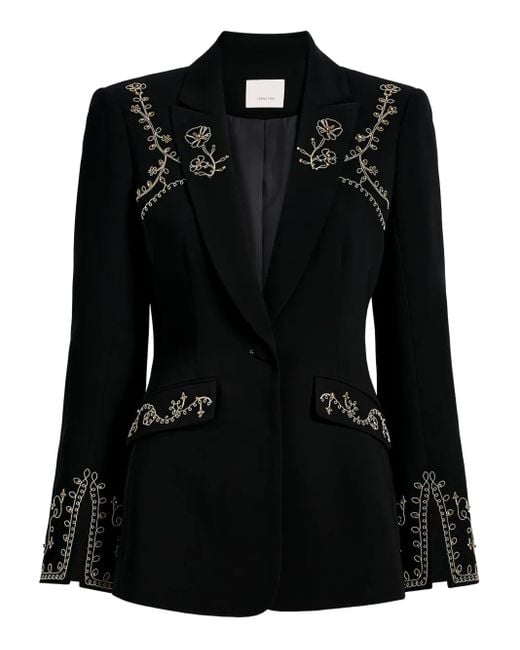 Cinq À Sept Black Cheyenne Soutache Embellished Blazer