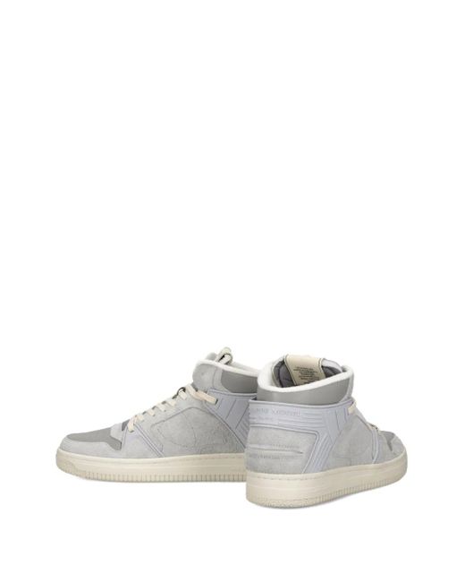 Philippe Model White La Grande High-Top Suede Sneakers for men