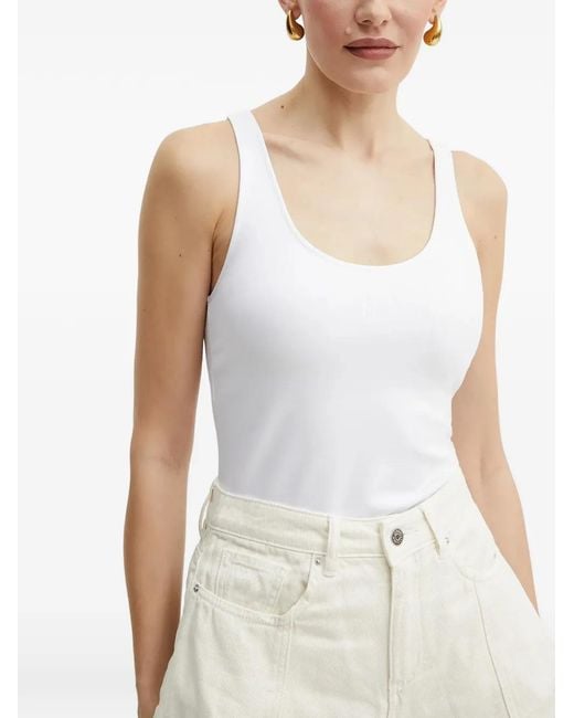 ARMANI EXCHANGE White Scoop-Neck Tank Top