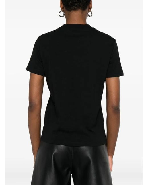 Versace Jeans Couture Black Logo-Print T-Shirt