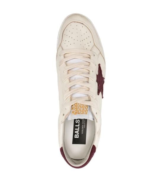 Golden Goose Deluxe Brand Pink Ballstar And Bordeaux Sneakers for men