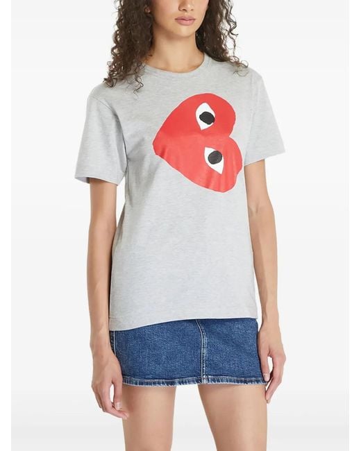 COMME DES GARÇONS PLAY Blue Play Heart T-Shirt