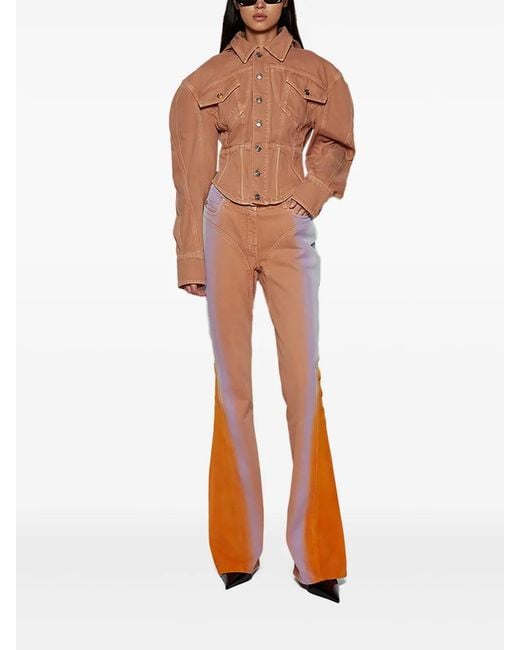 Mugler Natural Corseted Denim Jacket