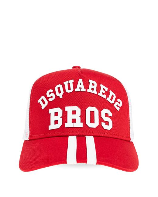 メンズ DSquared² バイカラー キャップ Red
