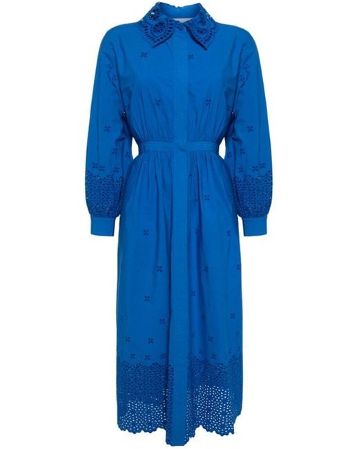 Adette shirt dress di Ulla Johnson in Blue