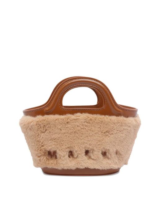Marni Brown Mini-Tasche Mit Besatz