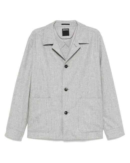 メンズ Zegna ウール ジャケット Gray