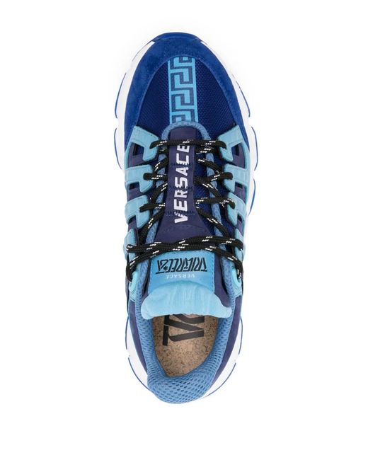 Versace Blue Trigreca Low Sneakers for men