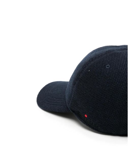 Kiton Blue Waffle-Knit Baseball Cap for men