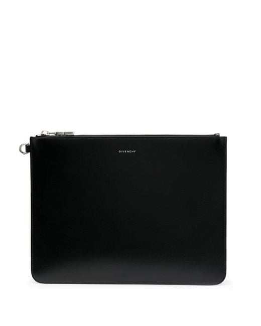 Givenchy Black Large Leather Pouch for men
