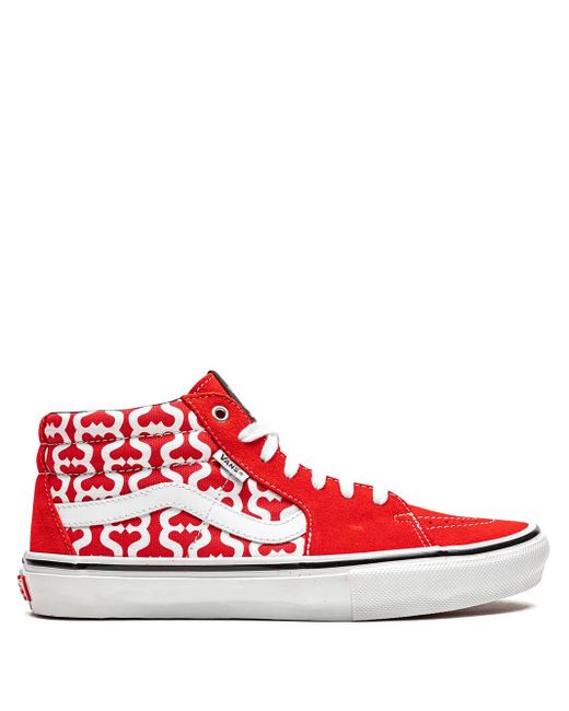 Vans Red X Supreme Skate Grosso Mid "Monogram S for men
