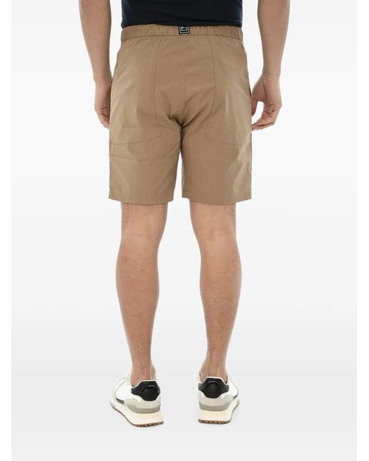 Woolrich Natural Short En Tissu Anti-Déchirure À Carreaux for men