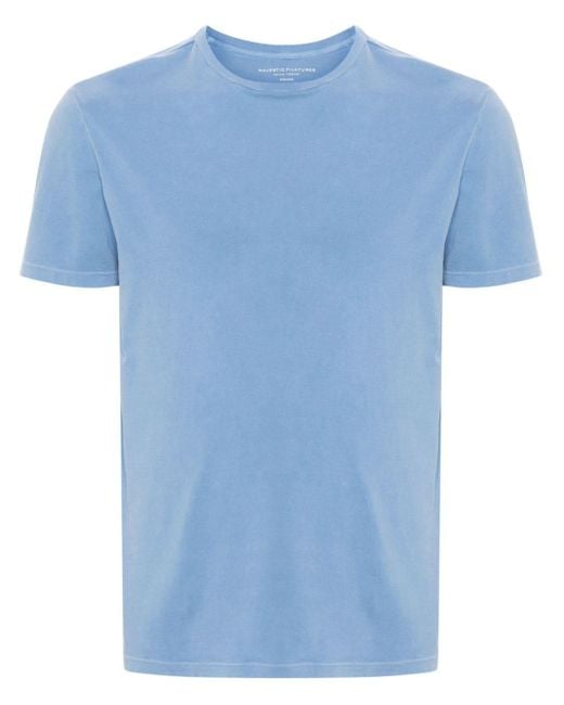 Majestic Filatures Blue Organic-cotton T-shirt for men