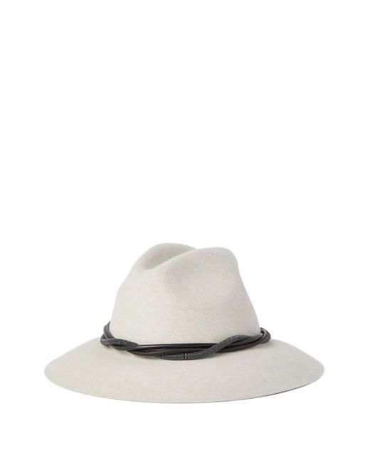 Brunello Cucinelli フェドーラハット White