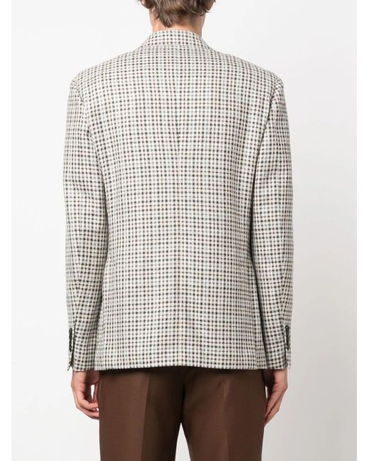 Lardini Gray Single Breasted Wool-Blend Blazer for men
