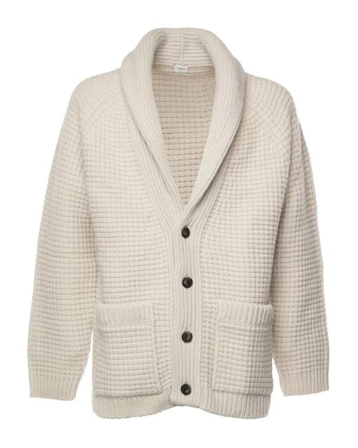 メンズ Eleventy Buttoned Wool-cashmere Cardigan White