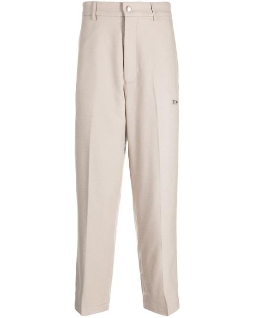 Izzue White Mid-rise Tailored Trousers for men