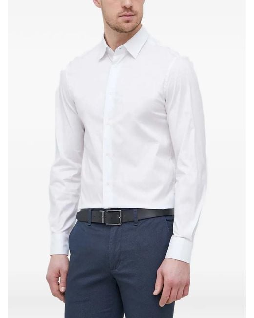 Benetton White Buttoned Shirt for men