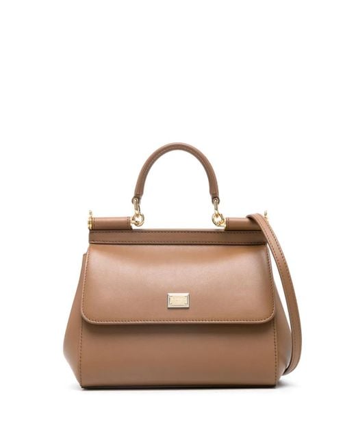Dolce & Gabbana Natural Small Sicily Handbag