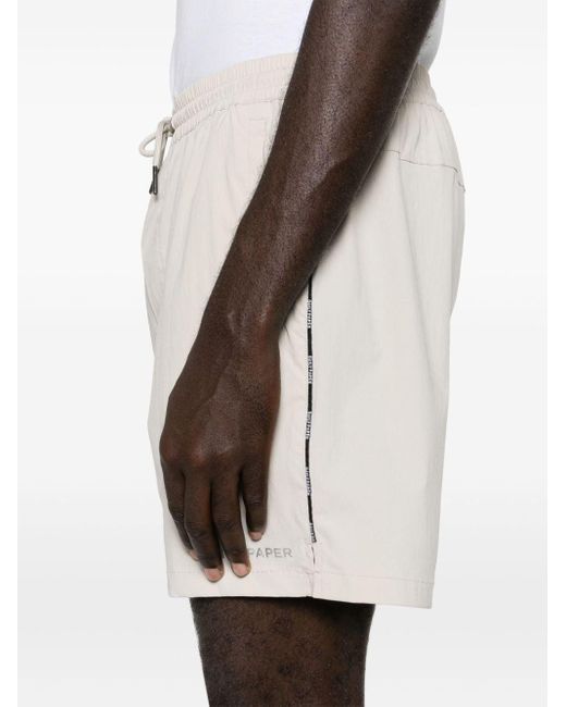 Daily Paper Natural Mehani Logo-tape Track Shorts for men