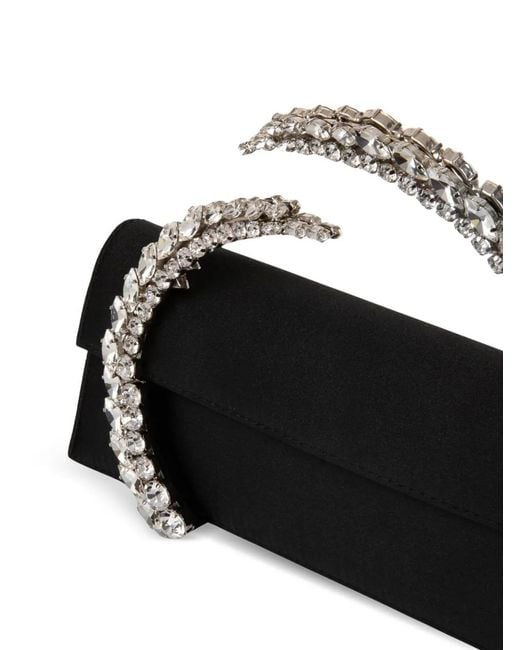 L'ALINGI Black Pochette Karma Ornée De Cristaux